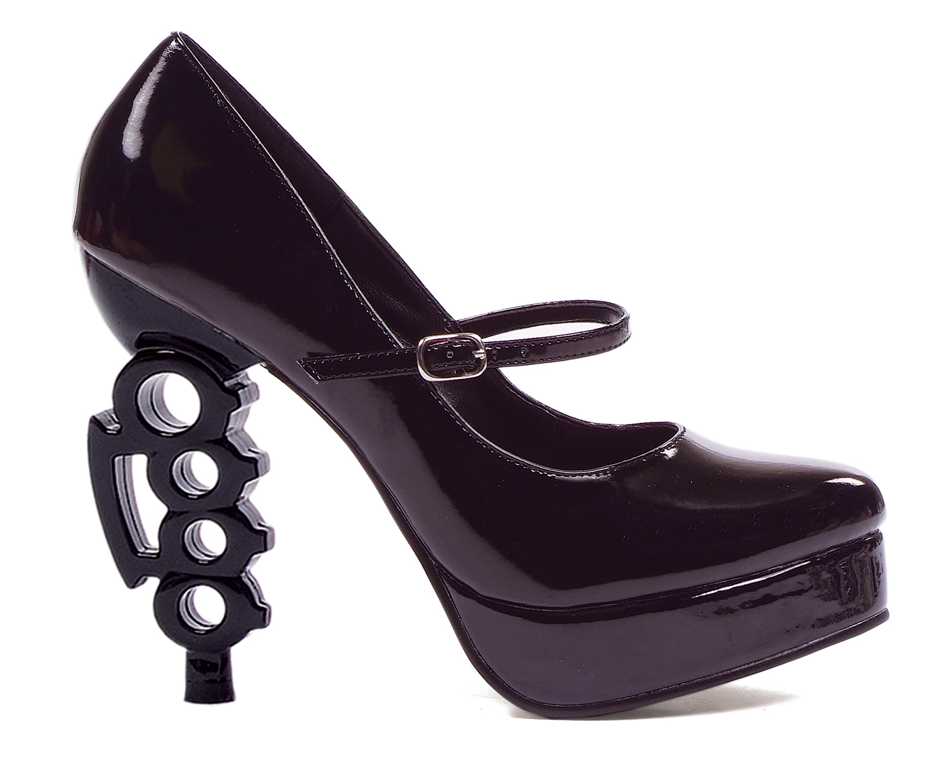 Fugitive - 5 Inch Patent Pump with Brass Knuckle Heel